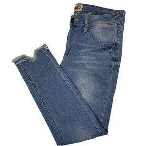 Denim BLVD Skinny Jeans with Distressed Ends - Size 5